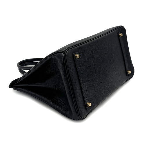 HERMES BIRKIN 35 BLACK ARDENNES HAND BAG 1997 SQUARE A GOLD HARDWARE 90315619