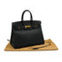HERMES BIRKIN 35 BLACK ARDENNES HAND BAG 1997 SQUARE A GOLD HARDWARE 90334130