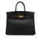 HERMES BIRKIN 35 BLACK ARDENNES HAND BAG 1997 SQUARE A GOLD HARDWARE 90334130