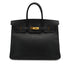 HERMES BIRKIN 35 BLACK ARDENNES HAND BAG 1997 SQUARE A GOLD HARDWARE 90334130