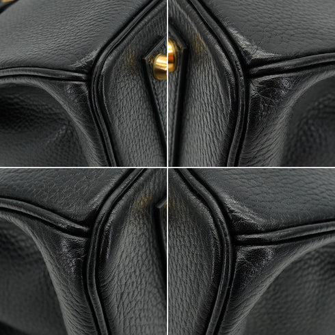HERMES BIRKIN 35 BLACK ARDENNES HAND BAG 1997 SQUARE A GOLD HARDWARE 90334130