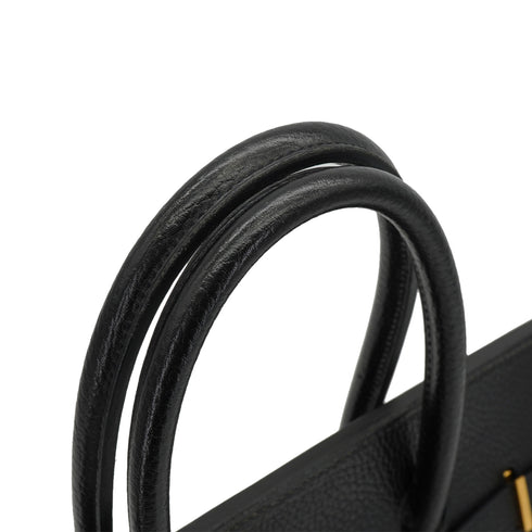 HERMES BIRKIN 35 BLACK ARDENNES HAND BAG 1997 SQUARE A GOLD HARDWARE 90334130