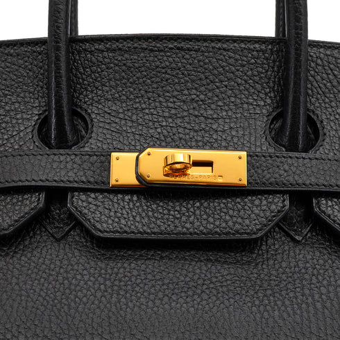 HERMES BIRKIN 35 BLACK ARDENNES HAND BAG 1997 SQUARE A GOLD HARDWARE 90334130