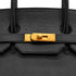 HERMES BIRKIN 35 BLACK ARDENNES HAND BAG 1997 SQUARE A GOLD HARDWARE 90334130