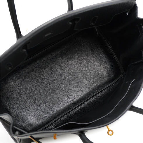 HERMES BIRKIN 35 BLACK ARDENNES HAND BAG 1997 SQUARE A GOLD HARDWARE 90345057