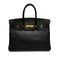 HERMES BIRKIN 35 BLACK ARDENNES HAND BAG 1997 SQUARE A GOLD HARDWARE 90345057