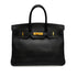 HERMES BIRKIN 35 BLACK ARDENNES HAND BAG 1997 SQUARE A GOLD HARDWARE 90345057
