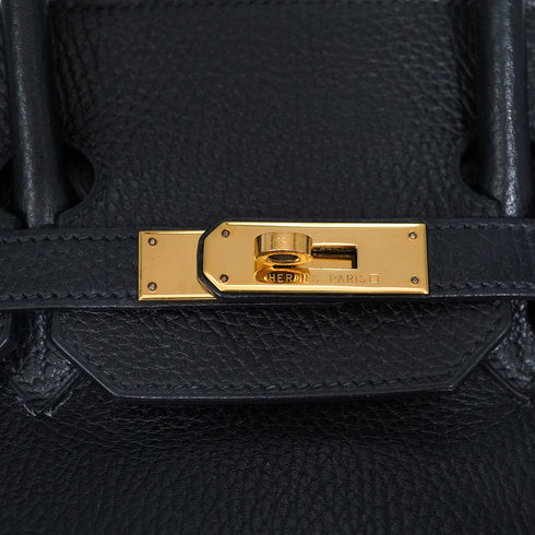HERMES BIRKIN 35 BLACK ARDENNES HAND BAG 1997 SQUARE A GOLD HARDWARE 90345057