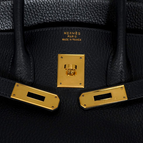 HERMES BIRKIN 35 BLACK ARDENNES HAND BAG 1997 SQUARE A GOLD HARDWARE 90345057