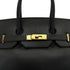 HERMES BIRKIN 35 BLACK ARDENNES HAND BAG 1998 SQUARE B GOLD HARDWARE 90318615