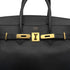 HERMES BIRKIN 35 BLACK ARDENNES HAND BAG 1998 SQUARE B GOLD HARDWARE 90318615