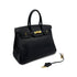 HERMES BIRKIN 35 BLACK ARDENNES HAND BAG 1998 SQUARE B GOLD HARDWARE 90318615
