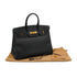 HERMES BIRKIN 35 BLACK ARDENNES HAND BAG 2000 SQUARE D GOLD HARDWARE 90334135