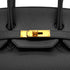 HERMES BIRKIN 35 BLACK ARDENNES HAND BAG 2000 SQUARE D GOLD HARDWARE 90334135