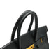 HERMES BIRKIN 35 BLACK ARDENNES HAND BAG 2002 SQUARE F GOLD HARDWARE 90328122