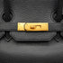 HERMES BIRKIN 35 BLACK ARDENNES HAND BAG 2002 SQUARE F GOLD HARDWARE 90328122