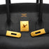 HERMES BIRKIN 35 BLACK ARDENNES HAND BAG 2002 SQUARE F GOLD HARDWARE 90328122