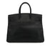HERMES BIRKIN 35 BLACK ARDENNES HAND BAG 2002 SQUARE F GOLD HARDWARE 90323088