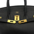 HERMES BIRKIN 35 BLACK ARDENNES HAND BAG 2002 SQUARE F GOLD HARDWARE 90323088