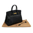 HERMES BIRKIN 35 BLACK OSTRICH HAND BAG 1997 SQUARE A GOLD HARDWARE 90324742