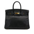 HERMES BIRKIN 35 BLACK OSTRICH HAND BAG 1997 SQUARE A GOLD HARDWARE 90324742