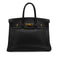 HERMES BIRKIN 35 BLACK TAURILLON CLEMENCE HAND BAG 1998 SQUARE B GOLD HARDWARE 90339940