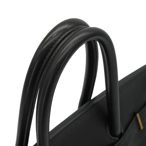 HERMES BIRKIN 35 BLACK TAURILLON CLEMENCE HAND BAG 1998 SQUARE B GOLD HARDWARE 90339940
