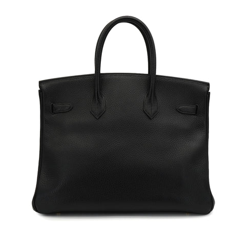 HERMES BIRKIN 35 BLACK TOGO HAND BAG 1996 CIRCLE Z GOLD HARDWARE 90347760