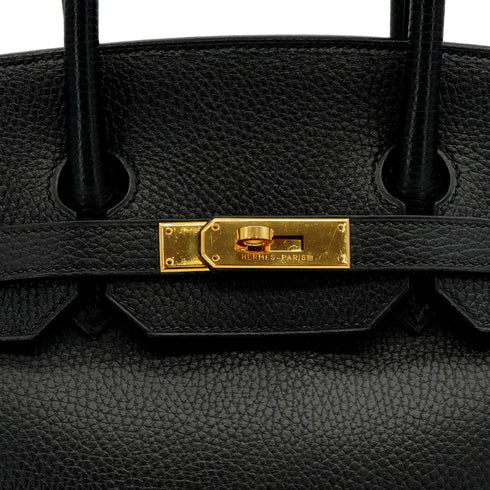 HERMES BIRKIN 35 BLACK TOGO HAND BAG 1996 CIRCLE Z GOLD HARDWARE 90347760