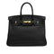 HERMES BIRKIN 35 BLACK TOGO HAND BAG 2000 SQUARE D GOLD HARDWARE 90331395