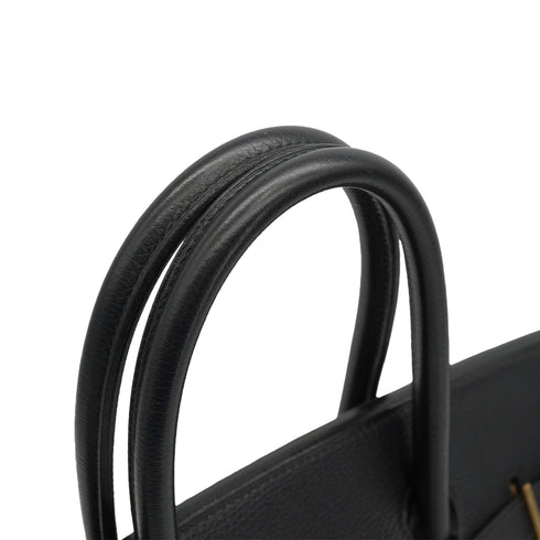 HERMES BIRKIN 35 BLACK TOGO HAND BAG 2000 SQUARE D GOLD HARDWARE 90331395