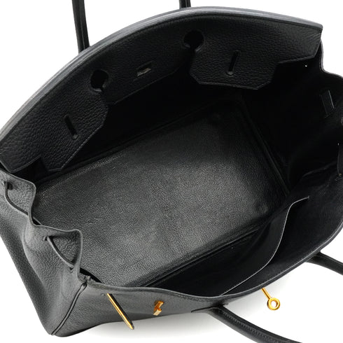 HERMES BIRKIN 35 BLACK TOGO HAND BAG 2000 SQUARE D GOLD HARDWARE 90338294