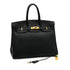 HERMES BIRKIN 35 BLACK TOGO HAND BAG 2000 SQUARE D GOLD HARDWARE 90338294
