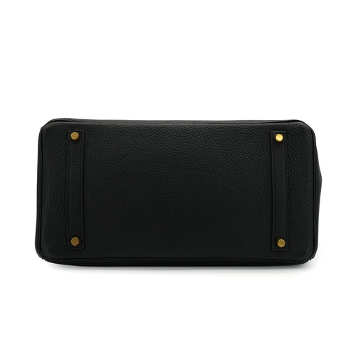 HERMES BIRKIN 35 BLACK TOGO HAND BAG 2000 SQUARE D GOLD HARDWARE 90338294