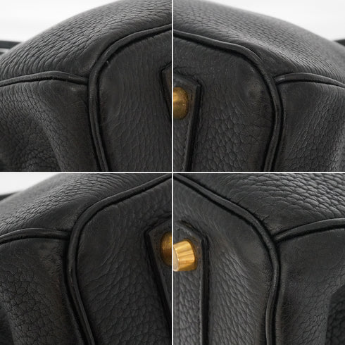 HERMES BIRKIN 35 BLACK TOGO HAND BAG 2000 SQUARE D GOLD HARDWARE 90338294