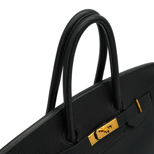 HERMES BIRKIN 35 BLACK TOGO HAND BAG 2000 SQUARE D GOLD HARDWARE 90338294