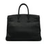 HERMES BIRKIN 35 BLACK TAURILLON CLEMENCE HAND BAG 2001 SQUARE E GOLD HARDWARE 90340494