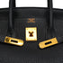 HERMES BIRKIN 35 BLACK TAURILLON CLEMENCE HAND BAG 2001 SQUARE E GOLD HARDWARE 90340494