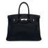 HERMES BIRKIN 35 BLACK TOGO HAND BAG 2001 SQUARE E PALLADIUM HARDWARE 90300855
