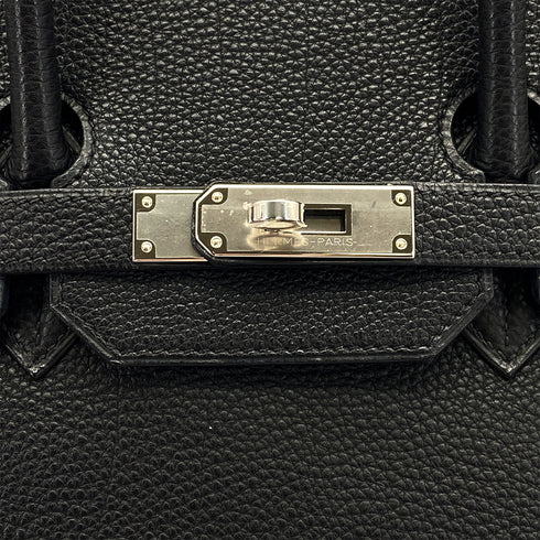 HERMES BIRKIN 35 BLACK TOGO HAND BAG 2001 SQUARE E PALLADIUM HARDWARE 90300855