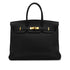 HERMES BIRKIN 35 BLACK TOGO HAND BAG 2003 SQUARE G GOLD HARDWARE 90340160