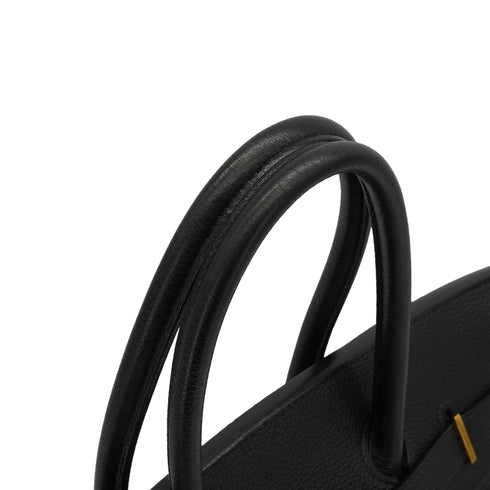 HERMES BIRKIN 35 BLACK TOGO HAND BAG 2003 SQUARE G GOLD HARDWARE 90340160