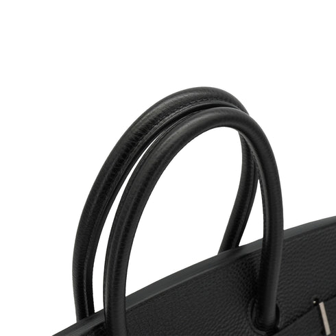 HERMES BIRKIN 35 BLACK TOGO HAND BAG 2004 SQUARE H PALLADIUM HARDWARE 90341158