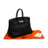 HERMES BIRKIN 35 BLACK TAURILLON CLEMENCE HAND BAG 2004 SQUARE H PALLADIUM HARDWARE 90350346