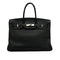 HERMES BIRKIN 35 BLACK TAURILLON CLEMENCE HAND BAG 2004 SQUARE H PALLADIUM HARDWARE 90350346