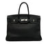 HERMES BIRKIN 35 BLACK TAURILLON CLEMENCE HAND BAG 2004 SQUARE H PALLADIUM HARDWARE 90350346