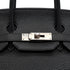 HERMES BIRKIN 35 BLACK TAURILLON CLEMENCE HAND BAG 2004 SQUARE H PALLADIUM HARDWARE 90350346