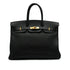 HERMES BIRKIN 35 BLACK TOGO HAND BAG 2005 SQUARE I GOLD HARDWARE 90340496