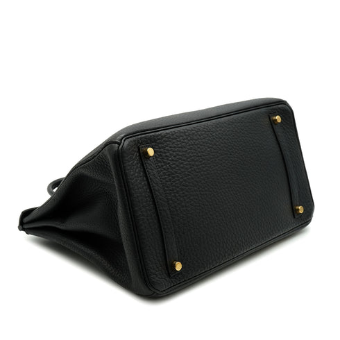 HERMES BIRKIN 35 BLACK TOGO HAND BAG 2005 SQUARE I GOLD HARDWARE 90340496