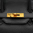 HERMES BIRKIN 35 BLACK TOGO HAND BAG 2005 SQUARE I GOLD HARDWARE 90340496